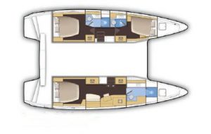 Lagoon 42 Berths Plan